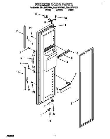 Freezer door