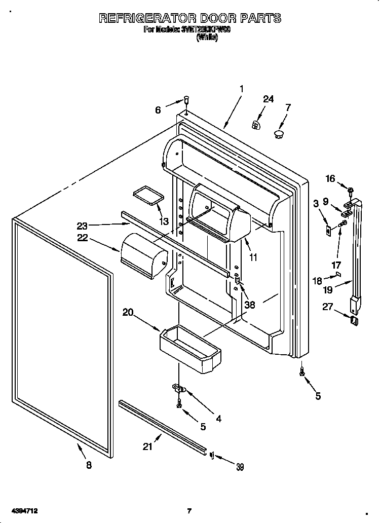 Refrigerator door
