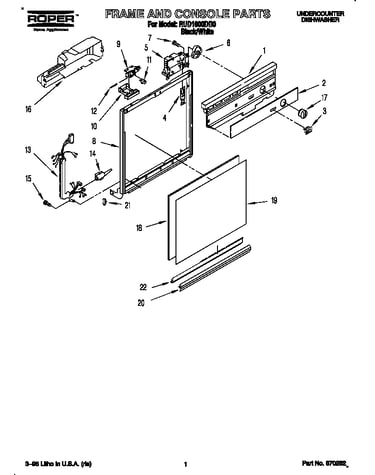 Frame and console