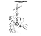 Roper RUD1000DB1 pump and spray arm diagram