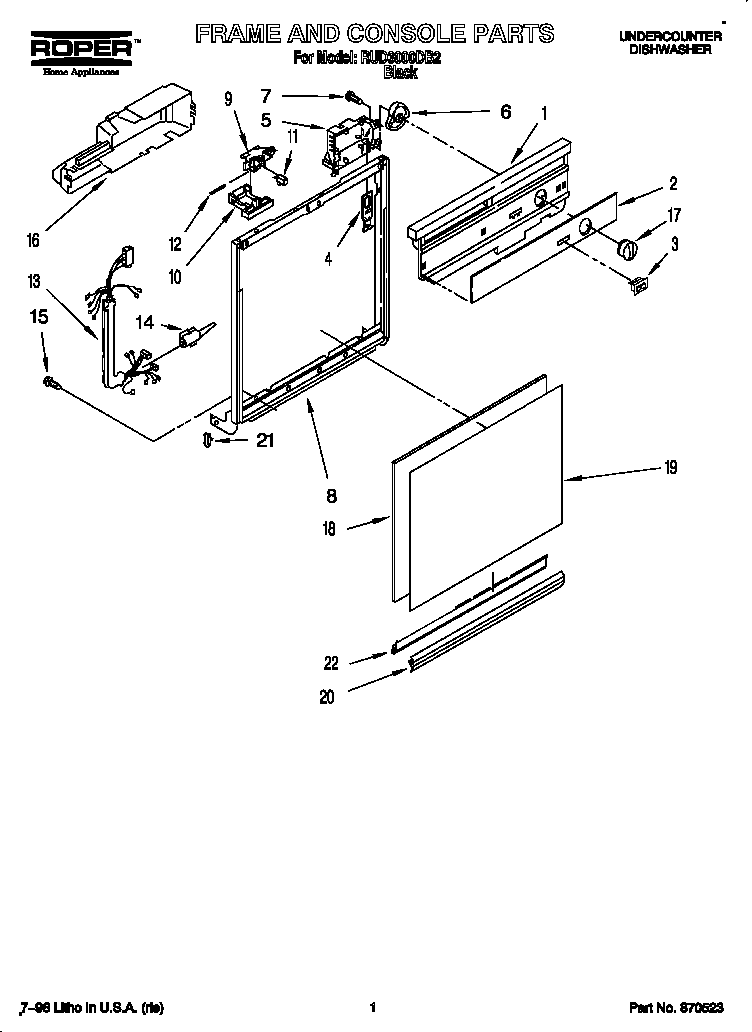 Frame and console