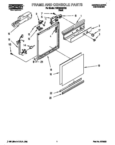Frame and console