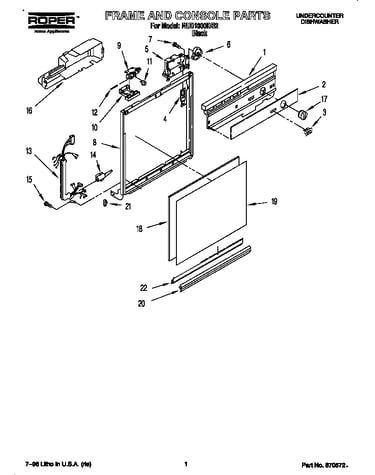 Frame and console