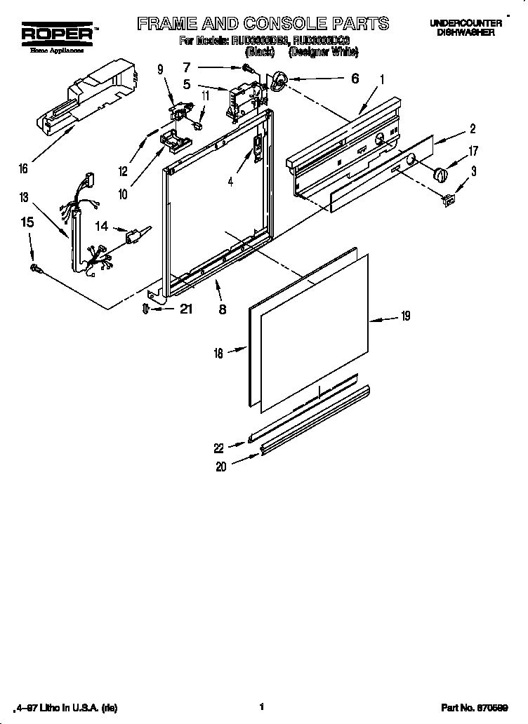 Frame and console