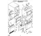 Whirlpool O53CAE1612 cabinet liner and door diagram