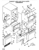 Cabinet liner and door