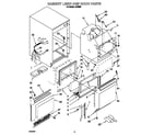 Whirlpool ACS502 cabinet liner and door diagram