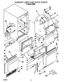 Cabinet liner and door