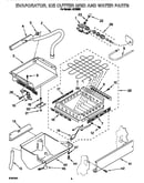Evaporator, ice cutter grid and water