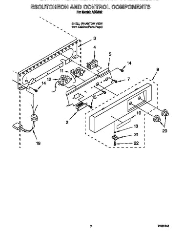 Escutcheon and control components