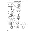 Whirlpool LCR5232DQ3 transmission, motor and pump diagram