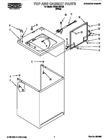 Top and cabinet