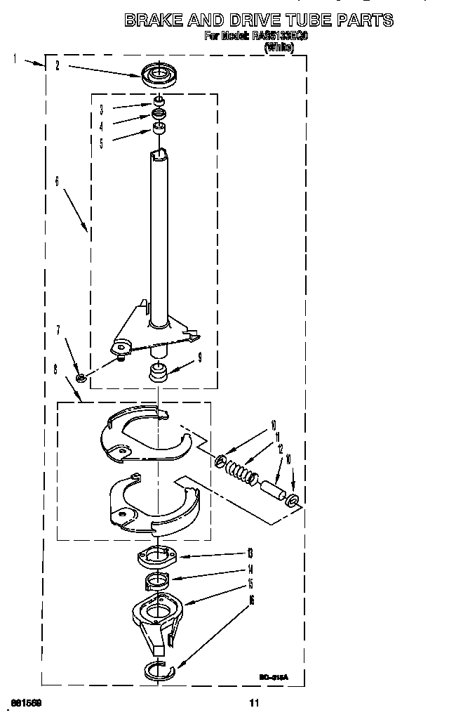 Brake and drive tube