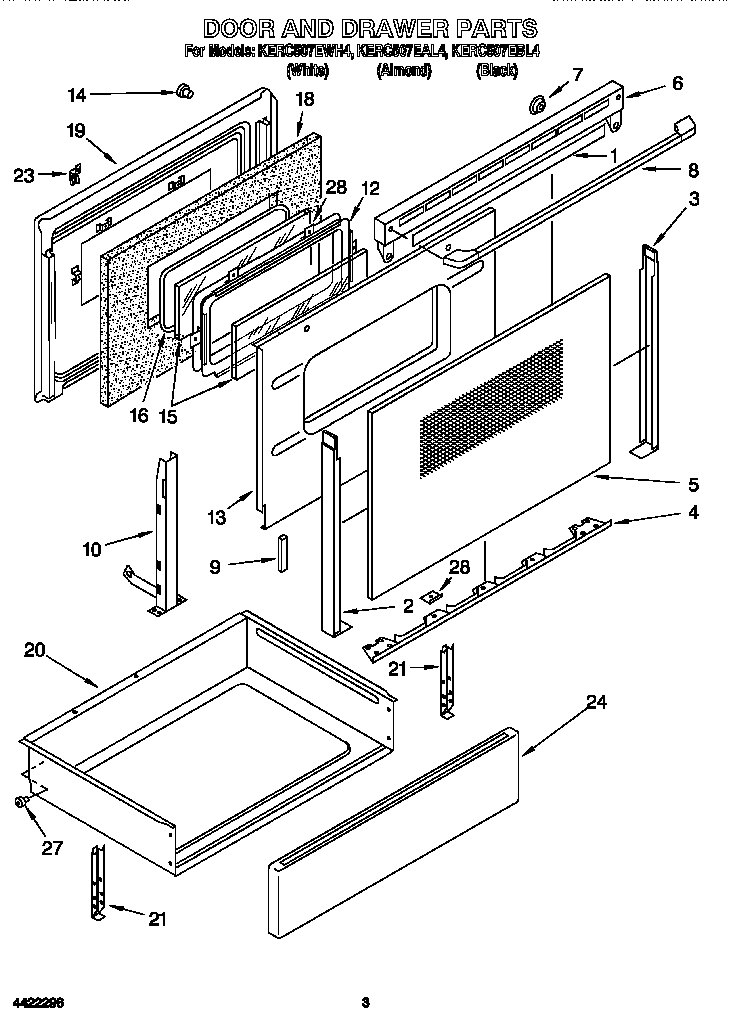 Door and drawer