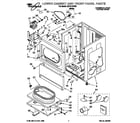Whirlpool CSP2770EW0 lower cabinet and front panel diagram
