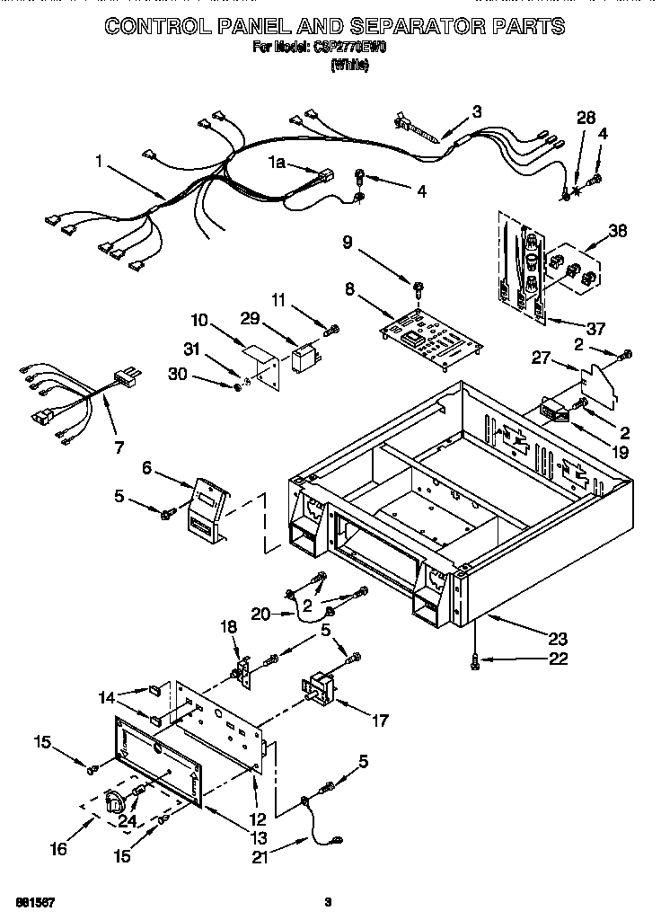 CONTROL PANEL AND SEPARATOR