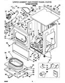 Upper cabinet and front panel