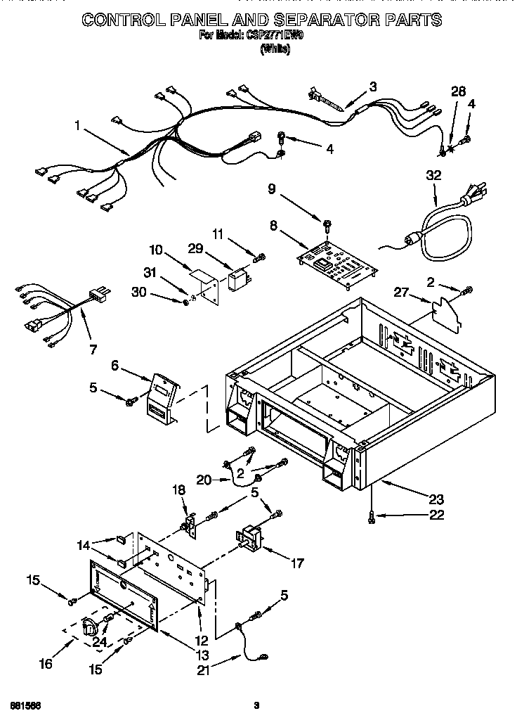 Control panel and separator