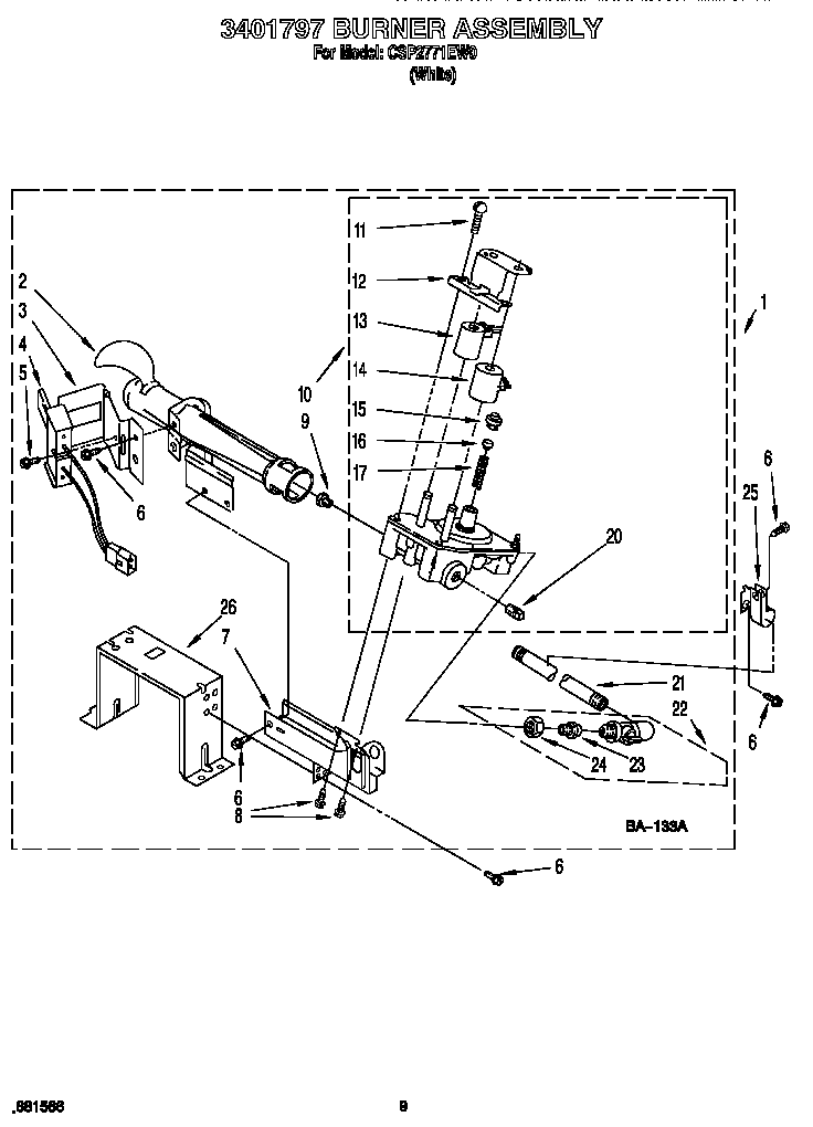 3401797 burner assembly