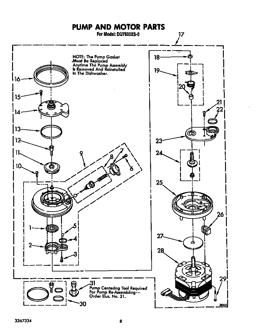 Pump and motor