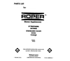 Roper F4558L0 front cover diagram