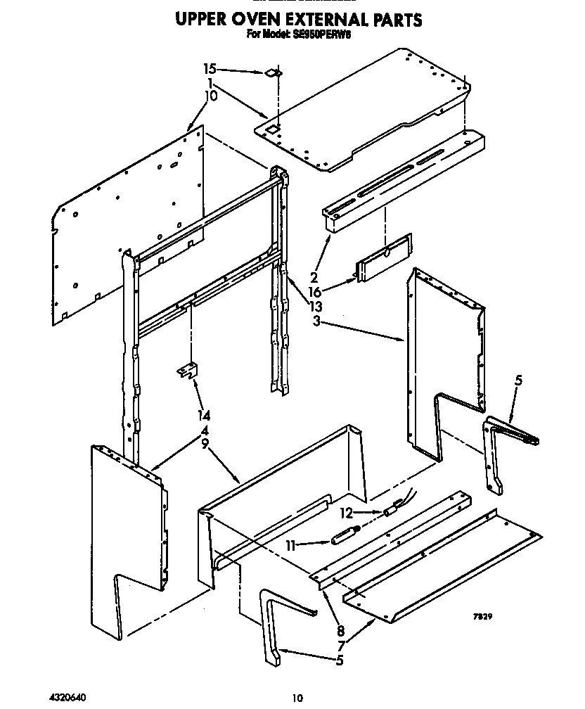 Upper oven external