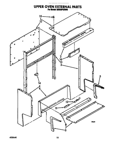 Upper oven external