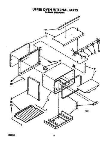 Upper oven internal