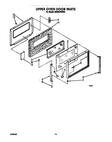 Upper oven door
