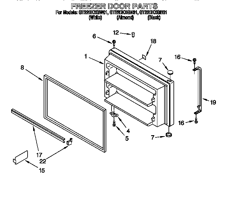 Freezer door