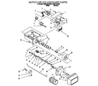 Whirlpool ED25TQXFW02 motor and ice container diagram