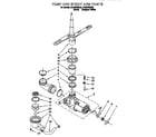 Roper RUD5750DB2 pump and spray arm diagram