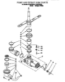 Pump and spray arm