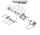 Roper RUD5750DB2 pump and motor diagram