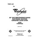 Whirlpool SF3000ERN6 front cover diagram