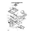 Whirlpool SF3000ERW6 cooktop and manifold diagram