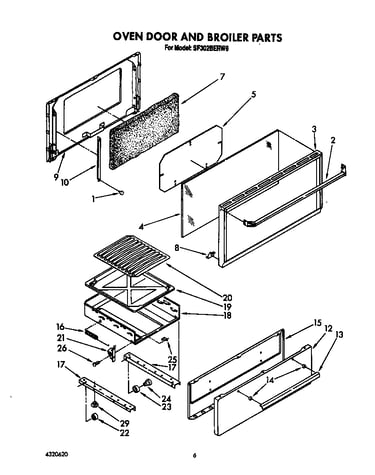 Oven door and broiler