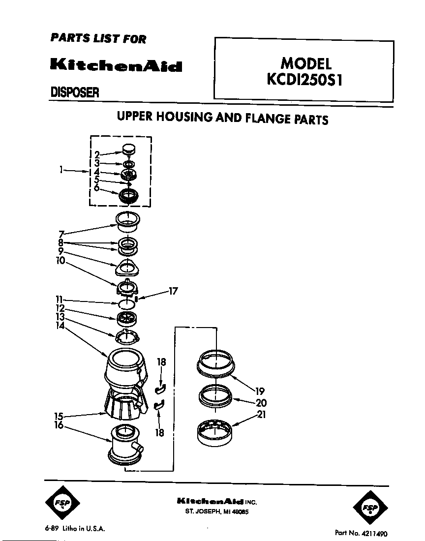 Upper housing/flange