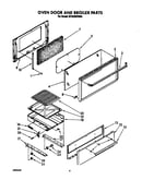 Oven door and broiler