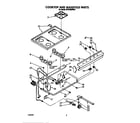 Whirlpool SF332BERW6 cooktop and manifold diagram