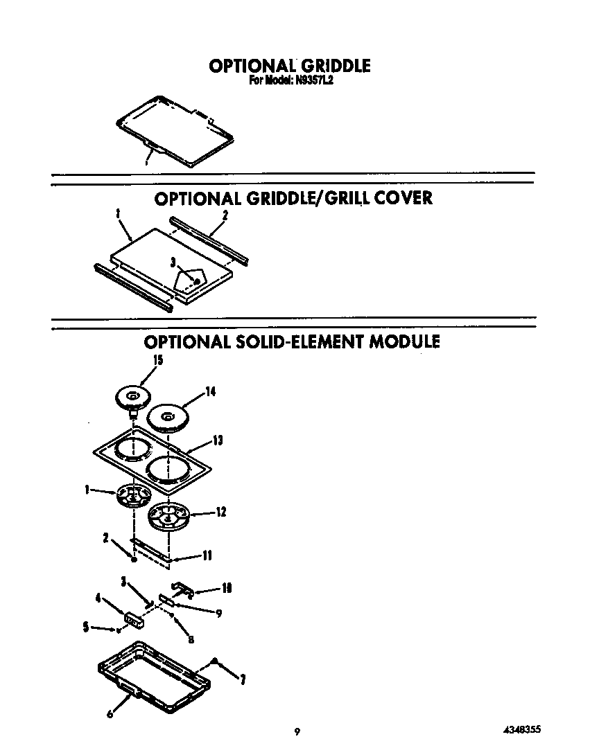 Griddle/cover/element modules