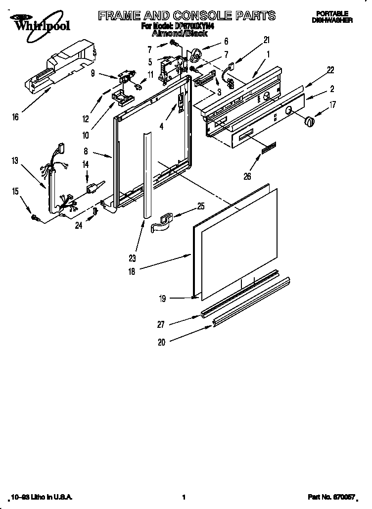 Frame and console