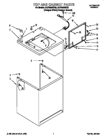 Top and cabinet