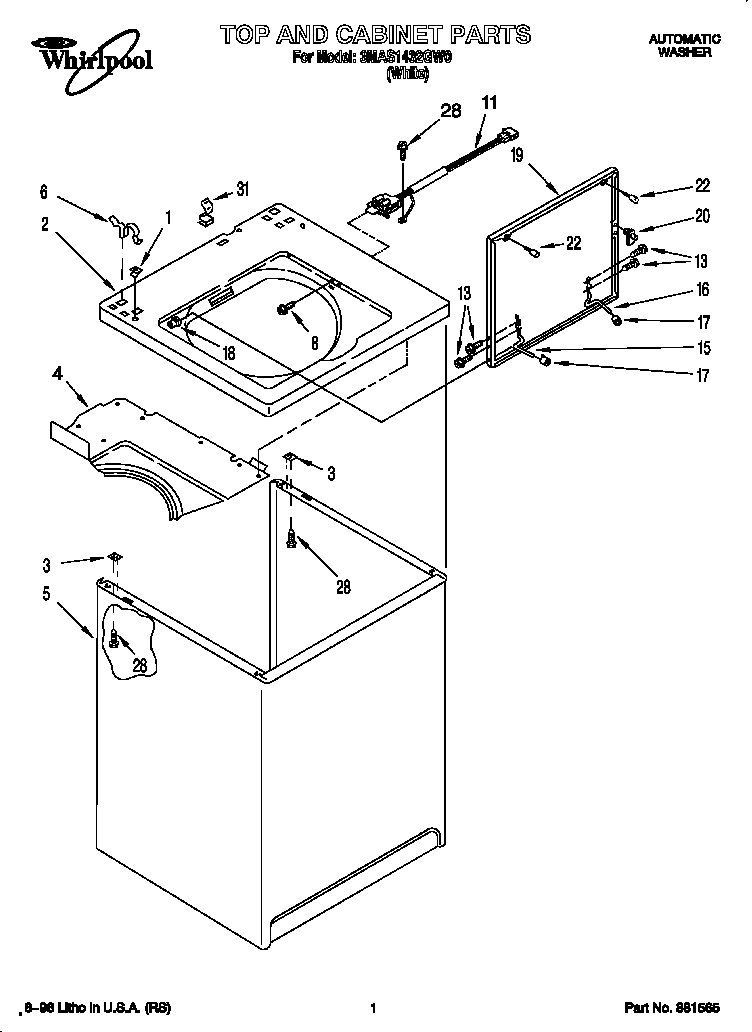Top and cabinet