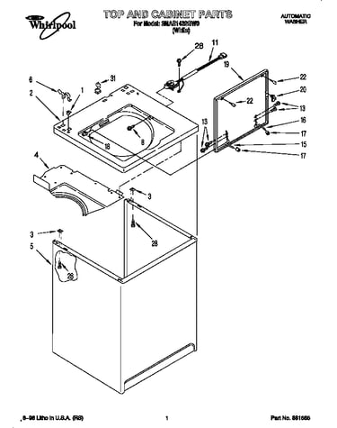 Top and cabinet