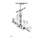 Roper WU3006X1 pump and spray arm diagram