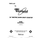 Whirlpool RC8950XRH1 front cover diagram