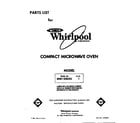 Whirlpool MW1200XS1 front cover diagram