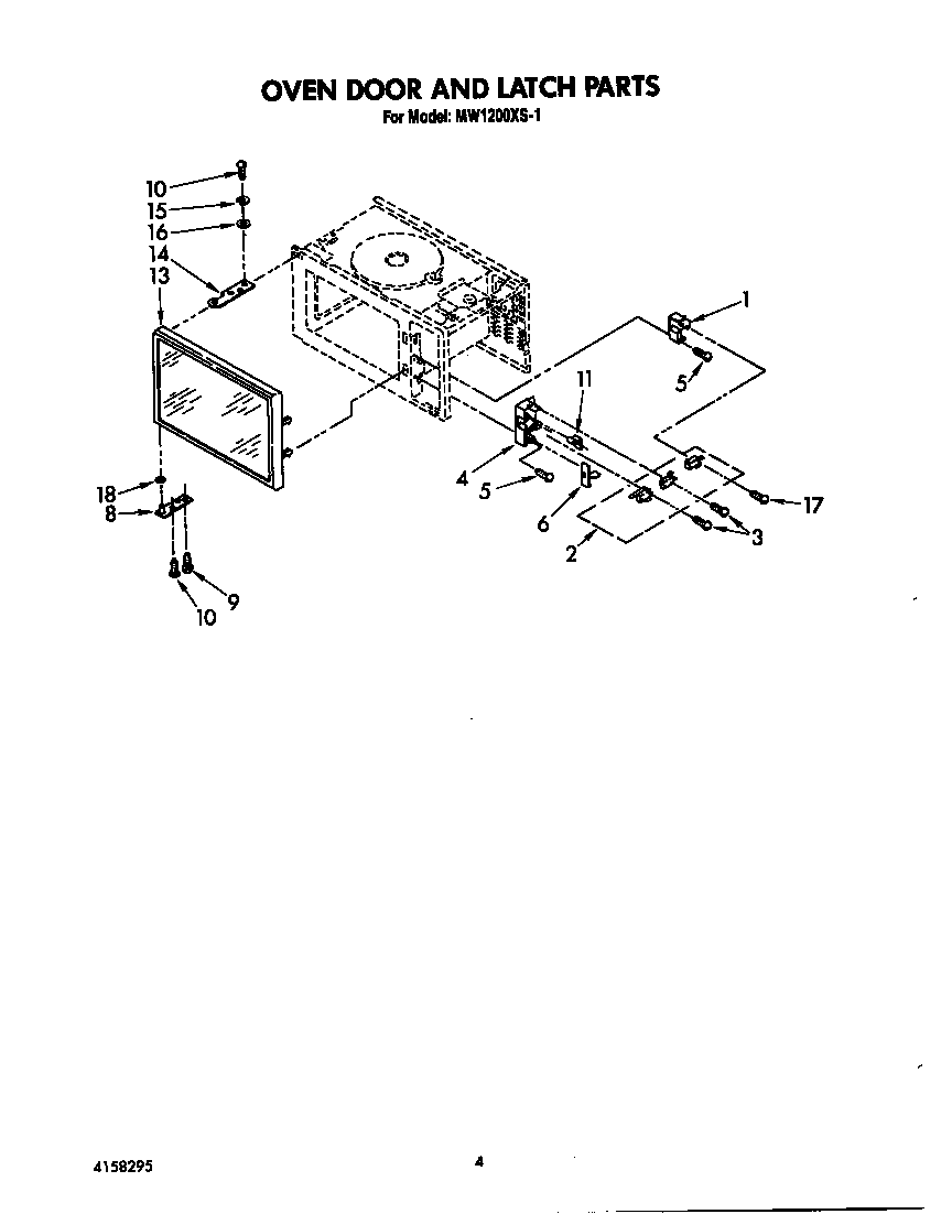 OVEN DOOR AND LATCH