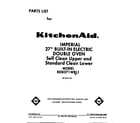 KitchenAid KEBI271WBL1 front cover diagram